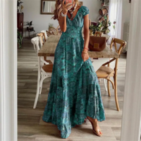 Women's Summer Bohemian Style Dress - Thumbnail 2