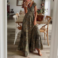 Women's Summer Bohemian Style Dress - Thumbnail 4