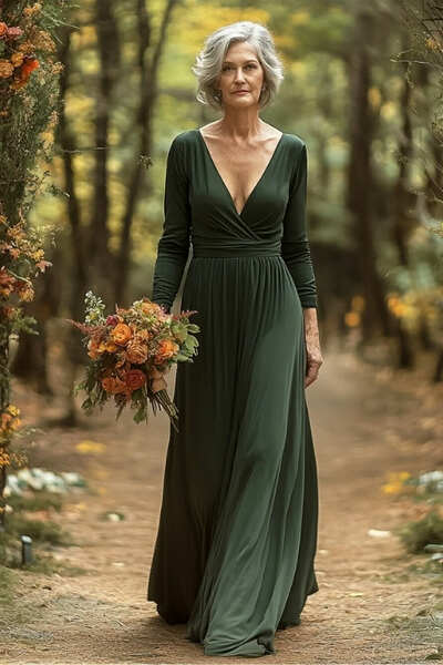 Elegant Dark Green A Line Mother of Bride/ Groom Dress Evening Formal Dress Prom Dress