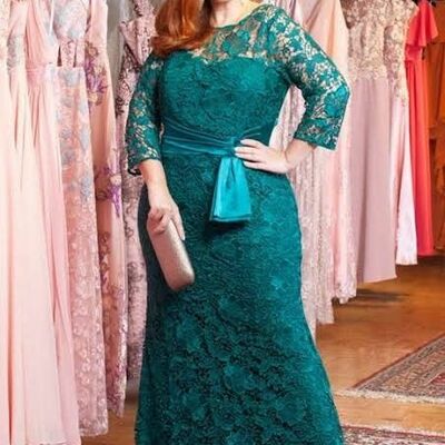 Plus size sheath lace mother of bride/ groom dress evening formal dress prom dress