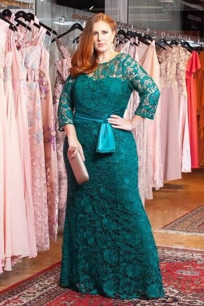 Plus Size Sheath Lace Mother of Bride/ Groom Dress Evening Formal Dress Prom Dress