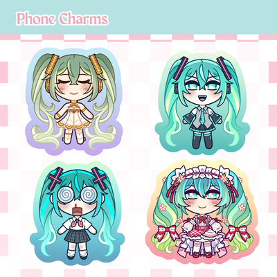 Miku Acrylic Phone Charms