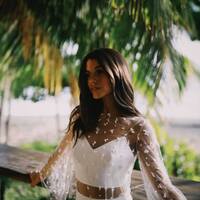  Elegant Chic Wedding Pantssuit, Sheath Side Split Bridal Pantssuit - Thumbnail 2