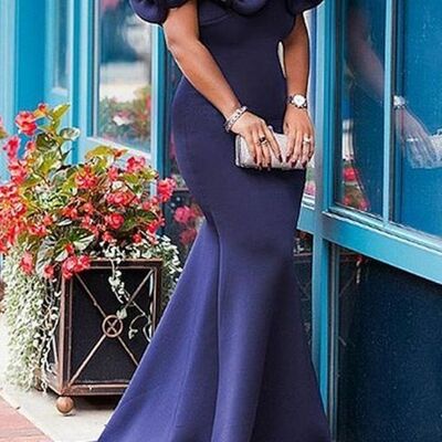 Elegant purple sheath prom dress formal dress evening gowns - Thumbnail 2