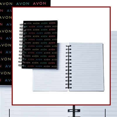 Avon logo notebook