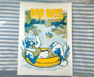 Dog Days of Summer - RISOGRAPH Print