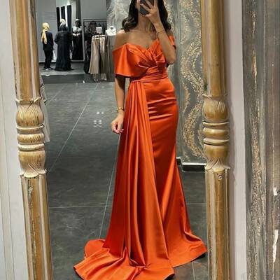 Elegant red sheath prom dress formal dress evening gowns