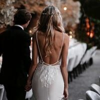 A-line Appliques Lace Wedding Dress, Tulle Bridal Dress Wedding Gown - Thumbnail 3