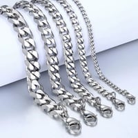 Men’s Stainless Steel Cuban Link Bracelet – 3-11mm Black, Gold, Silver Curb Chain | Unisex Jewelry - Thumbnail 3