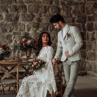 Sheath Lace Wedding Dress, Long Sleeves Bridal Dress Wedding Gown - Thumbnail 3