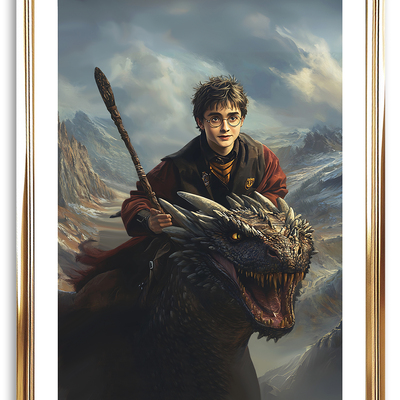 Harry potter dragon art print