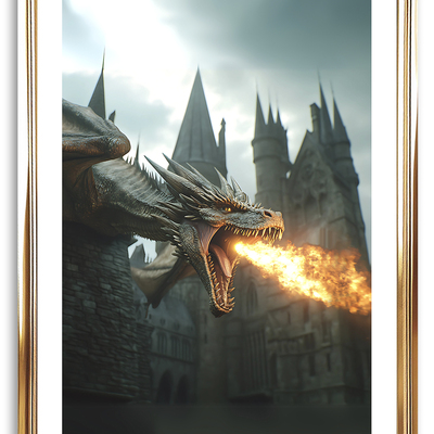 Hungarian horntail dragon art print - Thumbnail 3