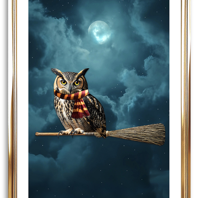 Night owl art print