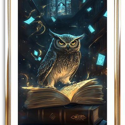 Wise owl art print