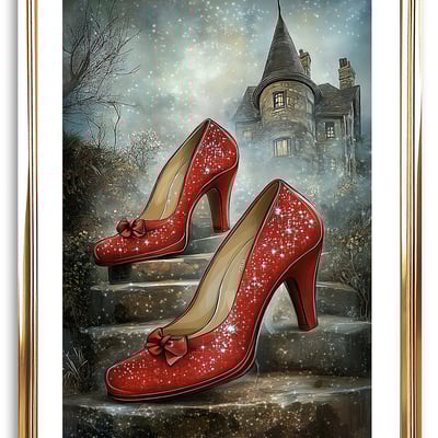 Glitter shoes art print - Thumbnail 1