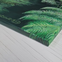 "Quinault Rain Forest" Acrylic painting on 16 x 20 inch stretched canvas. Original artwork by N.E.Thompson - Thumbnail 6