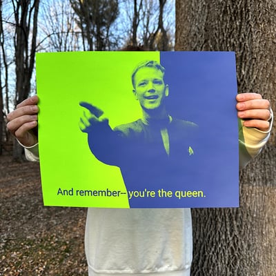 "you're the queen" screen print ---- by emji saint spero - Thumbnail 1