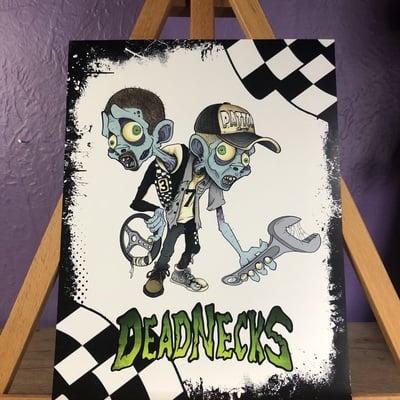 Deadnecks racing 8.5x11 art print