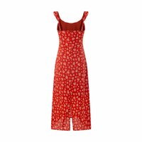 Flying sleeves floral dress seaside long dress summer island vacation suspender dress - Thumbnail 2