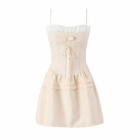 Bow Tie Lace Sling Dress - Thumbnail 1