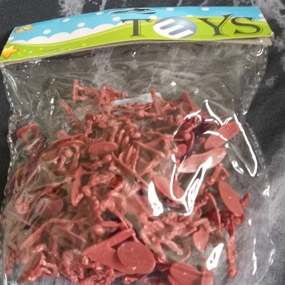 Army men in red or green 