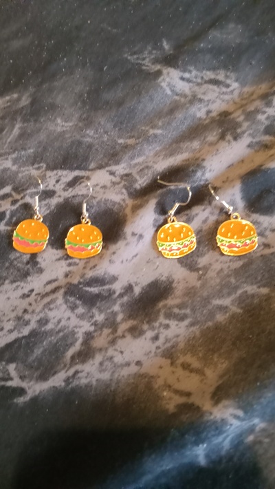 Burger Earrings 