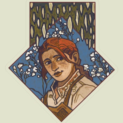 Da: lace harding, keychain/print/sticker