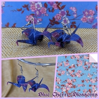 Origami Crane Earrings - Kimono Set - Thumbnail 5