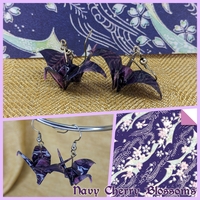 Origami Crane Earrings - Kimono Set - Thumbnail 8