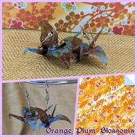 Origami Crane Earrings - Kimono Set - Thumbnail 3
