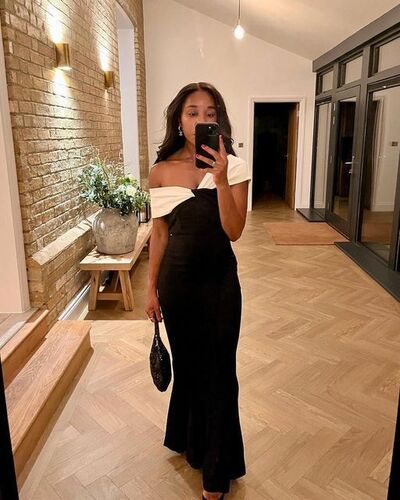 Elegant Sheath Black and White Mother of Bride/ Groom Dress Evening Formal Dress Prom Dress