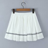 Navy collar lace skirt - Thumbnail 2