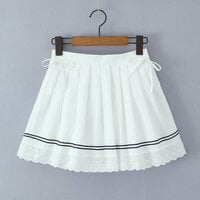 Navy collar lace skirt - Thumbnail 3