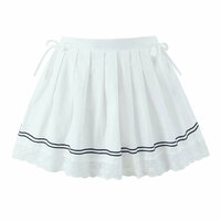 Navy collar lace skirt - Thumbnail 1