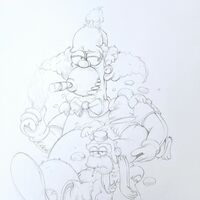 Sketch Drawing by Dhani Barragan "Deconstructed Krusty"  - Thumbnail 1