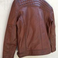 Crafted Leather Men's Motorcycle Brown Genuine Lambskin Leather Slim fit Biker jacket  - Thumbnail 5
