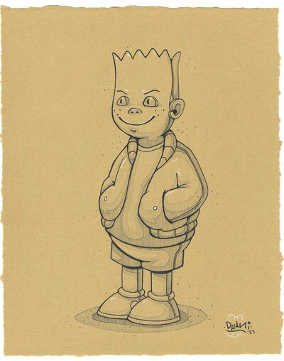 Drawing by Dhani Barragan "Deconstructed Pop Fusion #4"