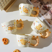 Lovely Cat Ceramic Mug - Thumbnail 3