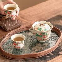 Vintage Strawberry Rabbit Ceramic Hand-held Tea Pot Mug Set - Thumbnail 3