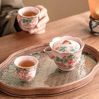 Vintage Strawberry Rabbit Ceramic Hand-held Tea Pot Mug Set - Thumbnail 7