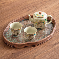 6pcs Vintage Cute Cat Square Teapot Set - Thumbnail 1