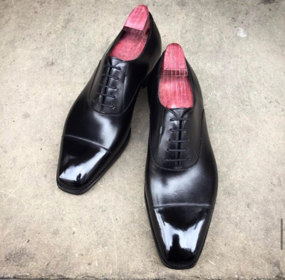 Handcrafted Black Calf Leather Dress Shoes