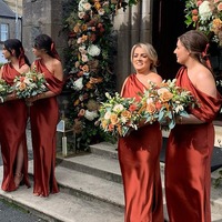 Floor Length  Asymmetrical Sleeveless Bridesmaid Dress,PD231382 - Thumbnail 1