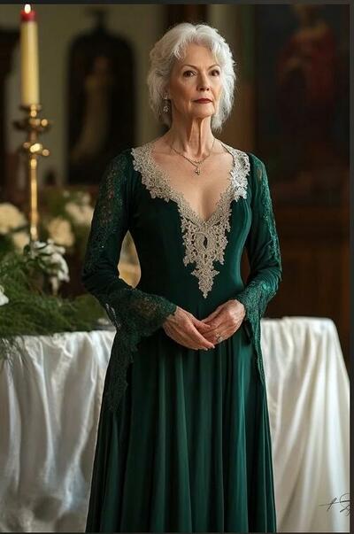 Elegant Dark Green Lace Appliques Mother of Bride/ Groom Dress Evening Formal Dress Prom Dress