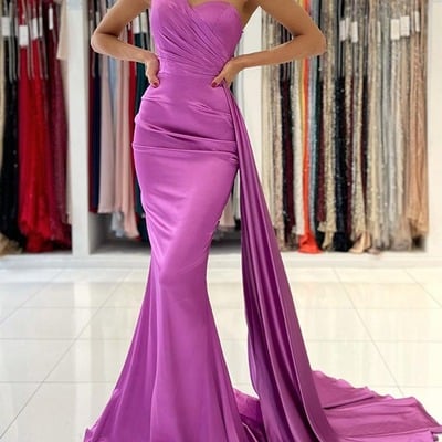 Sleeveless one shoulder silk like satin sheath/column bridesmaid dress,pd231383