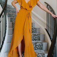 Chiffon Asymmetrical Bridesmaid Dress with Bows,PD231388 - Thumbnail 2