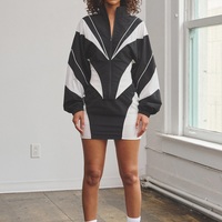 Mesh Track Set Skirt - Black - Thumbnail 3