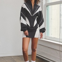 Mesh Track Set Skirt - Black - Thumbnail 4