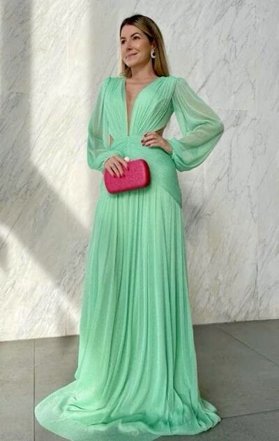 Elegant Light Green Simple Mother of Bride/ Groom Dress Evening Formal Dress Prom Dress