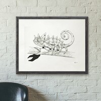 Drawing by Dhani Barragan "Singular chameleon"  - Thumbnail 5